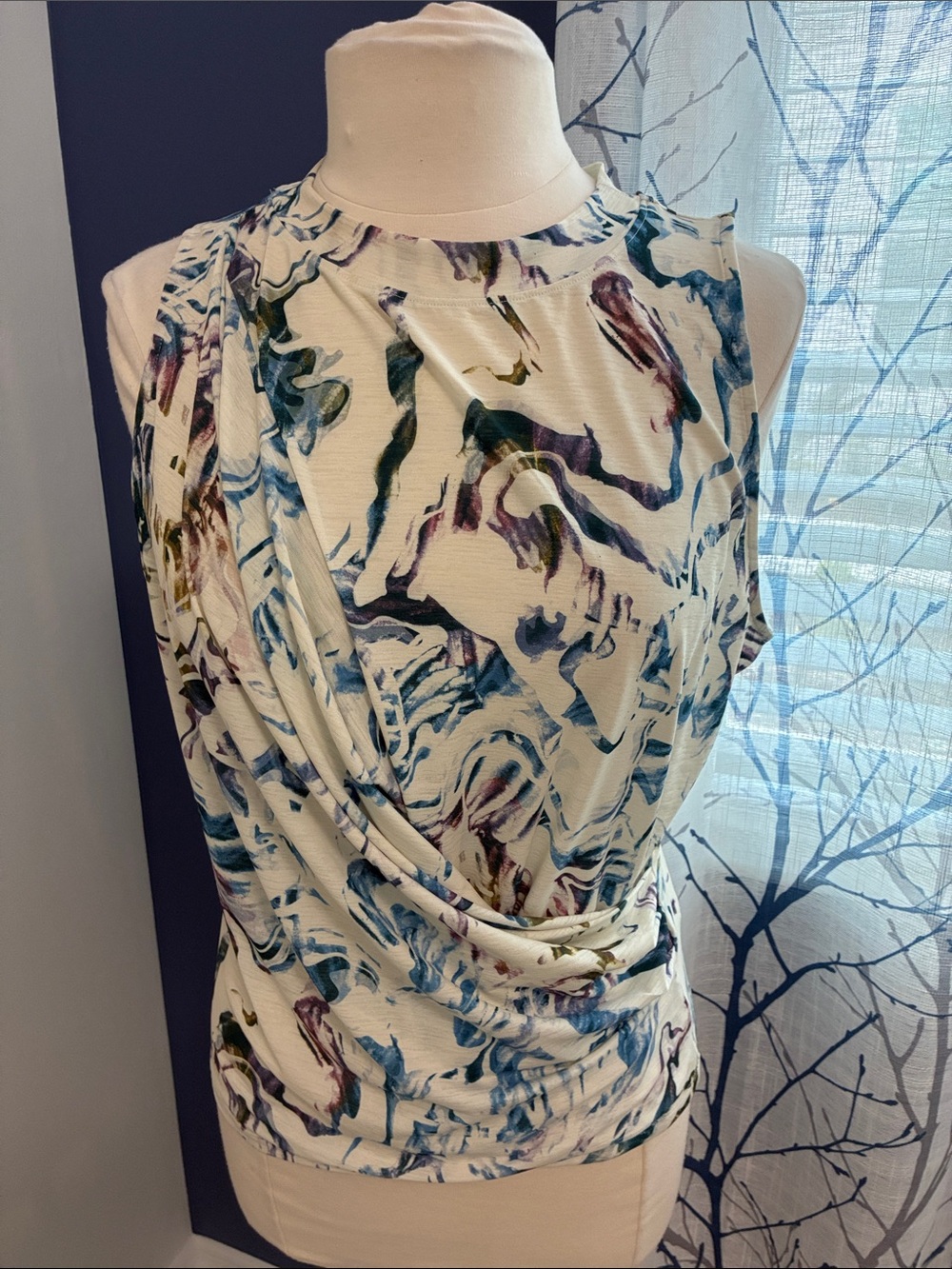 Calia by Carrie Underwood Abstract Print Sleeveless Blouse